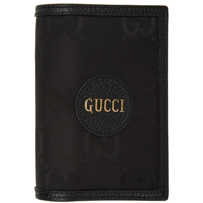 Shop Gucci Black Off The Grid Gg Eco Passport Holder In 1000 Black