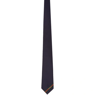 Shop Gucci Blue Silk Gg Tie In 4068 Midblu
