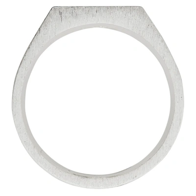 Shop All Blues Silver Polished & Brushed Platform Ring