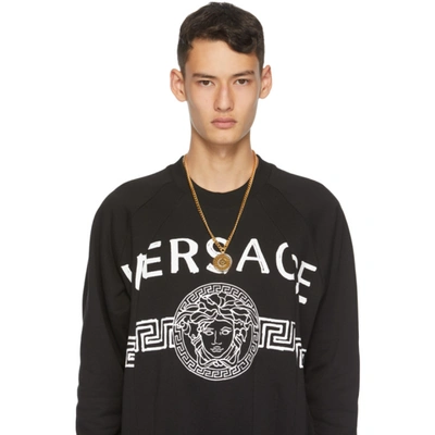 Shop Versace Gold Cuban Link Medusa Necklace In Dco0h Gold