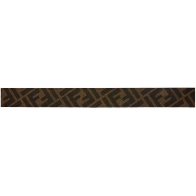 Shop Fendi Black & Brown Webbing 'forever ' Belt In F17u4 Tobac