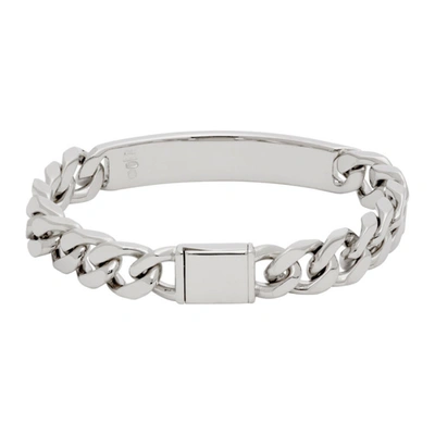 Shop Maison Margiela Silver Palladio Bracelet In 951 Silver