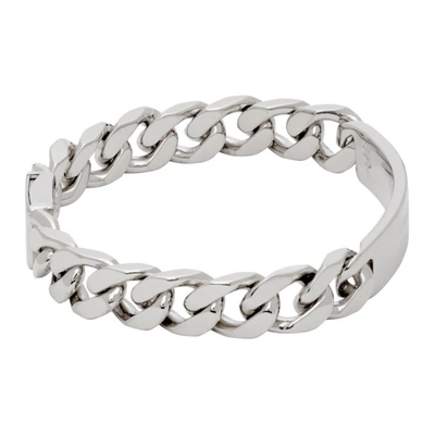 Shop Maison Margiela Silver Palladio Bracelet In 951 Silver