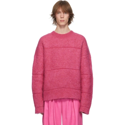 Shop Jacquemus Pink 'la Maille Albi' Sweater