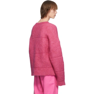 Shop Jacquemus Pink 'la Maille Albi' Sweater