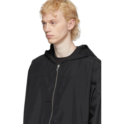 Shop Rick Owens Black Champion Edition Hooded Jacket In 09 Blk