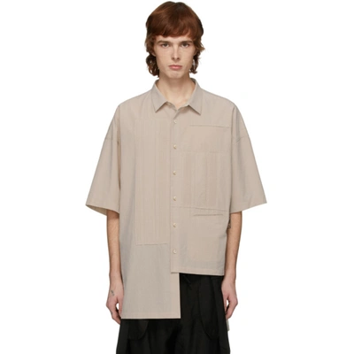 Shop Ziggy Chen Off-white Cotton Short Sleeve Shirt In 03 Offwht