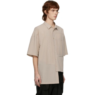 Shop Ziggy Chen Off-white Cotton Short Sleeve Shirt In 03 Offwht