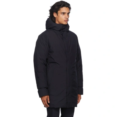 Shop Norse Projects Navy Down Gore-tex® Rokkvi Coat In 7004 Navy