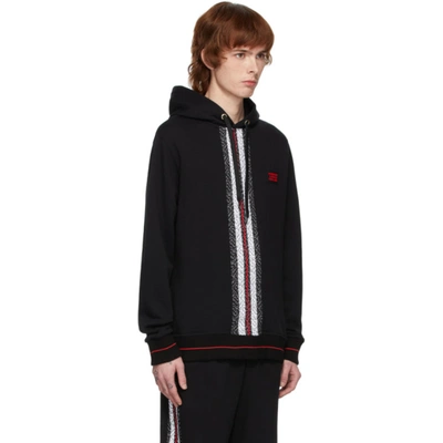 Shop Burberry Black Larell Monogram Hoodie