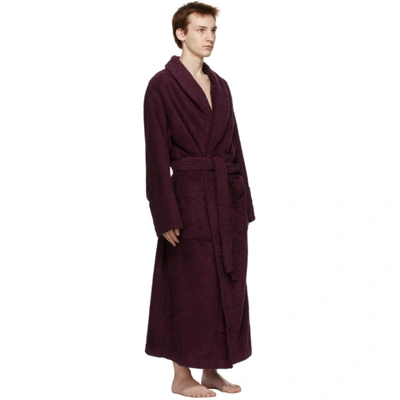 Shop Tekla Purple Classic Bathrobe In Rome