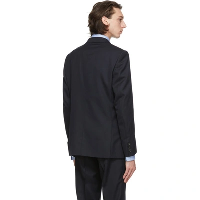 Shop Comme Des Garçons Homme Deux Comme Des Garcons Homme Deux Navy Herringbone Blazer In 2 Navy