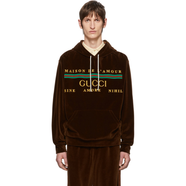 gucci hoodie brown