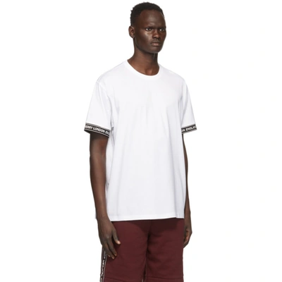 Burberry Teslow Logo Tape Cotton T-shirt In White A1464 | ModeSens