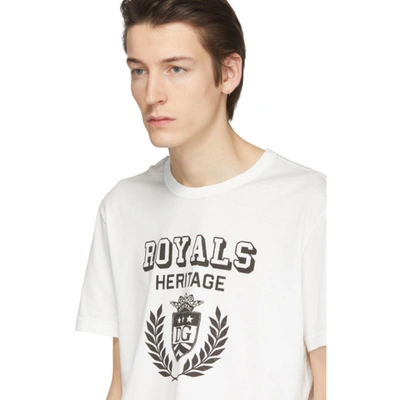 Shop Dolce & Gabbana Dolce And Gabbana Off-white Royals Heritage T-shirt In Hw11earmbia