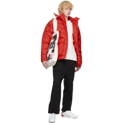 Shop Y-3 Red Down Classic Puffy Jacket In Scarlet