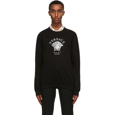 Shop Versace Black Medusa Sweatshirt In A1008 Black