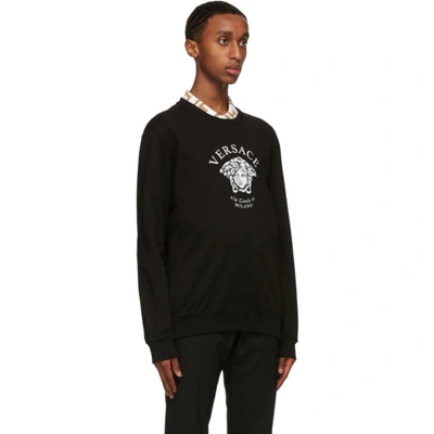 Shop Versace Black Medusa Sweatshirt In A1008 Black