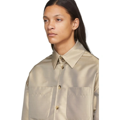 Shop Fendi Beige Field Jacket In F0vg0 Sesam