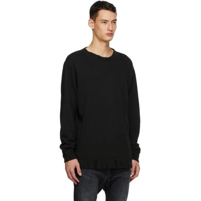 Shop R13 Black Vintage Sweatshirt In Washedblack