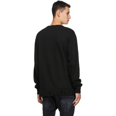 Shop R13 Black Vintage Sweatshirt In Washedblack