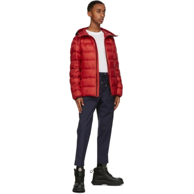 Shop Moncler Red & Black Down Provins Jacket In 448 Red