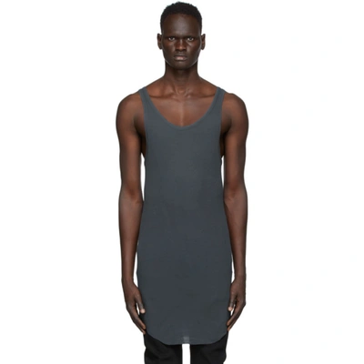 Shop Boris Bidjan Saberi Blue Cotton Tank Top In Synth Blue