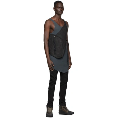 Shop Boris Bidjan Saberi Blue Cotton Tank Top In Synth Blue