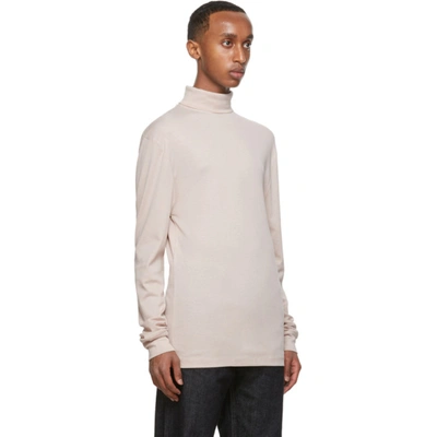 Shop Lemaire Pink Rib Turtleneck In 242 Lghtaup