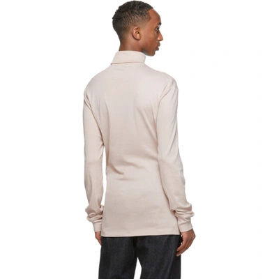 Shop Lemaire Pink Rib Turtleneck In 242 Lghtaup