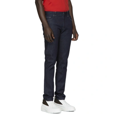 Shop Fendi Indigo Stretch Slim Fit Jeans In F0qg0 Indig