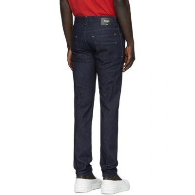 Shop Fendi Indigo Stretch Slim Fit Jeans In F0qg0 Indig