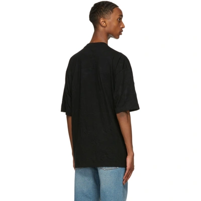 Shop Balenciaga Black Languages Medium Fit T-shirt In 2771 Black/