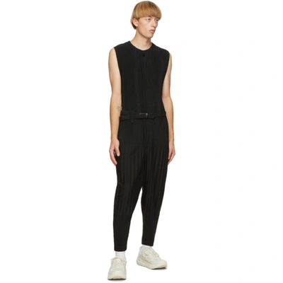 Shop Issey Miyake Homme Plisse  Black Pleats Bottom 1 Jumpsuit In 15 Black