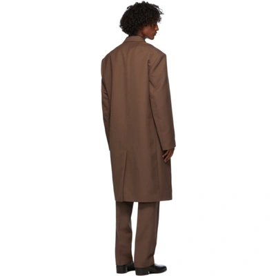 Shop Lemaire Brown Suit Coat In 428 Russet