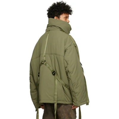 Shop A. A. Spectrum Green Bondage Padded Jacket In Flak Green