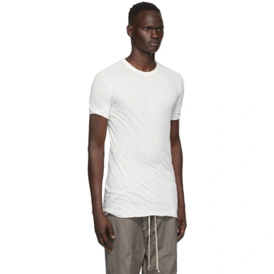 Shop Rick Owens White Double T-shirt In 110 White