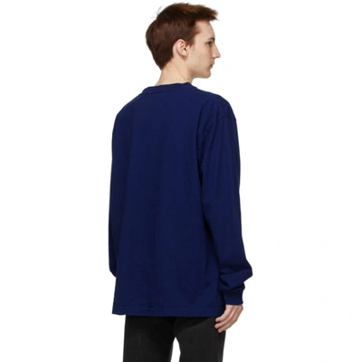 Shop John Elliott Blue University Long Sleeve T-shirt In Cobalt