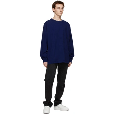 Shop John Elliott Blue University Long Sleeve T-shirt In Cobalt