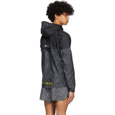 Shop Nike Black Trail Windrunner Jacket In 010 Black/l