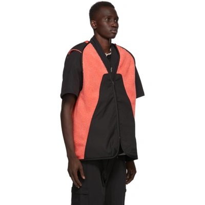 Shop Kiko Kostadinov Pink & Black Nash Vest In Coral / Oil