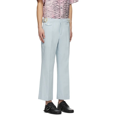 Shop Sies Marjan Blue Crepe Vice Trousers In Cloudblue