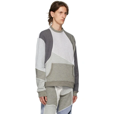 Shop Ahluwalia Grey Patchwork Sweatshirt