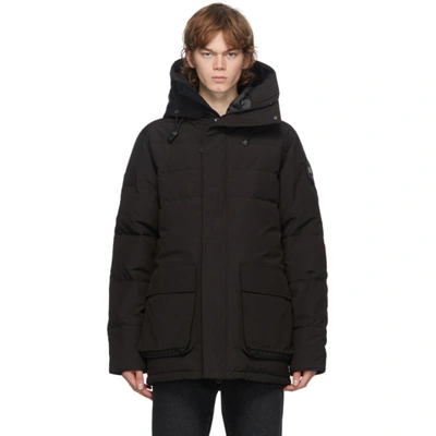 Shop Canada Goose Black Down 'black Label' Wedgemount Parka