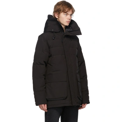 Shop Canada Goose Black Down 'black Label' Wedgemount Parka