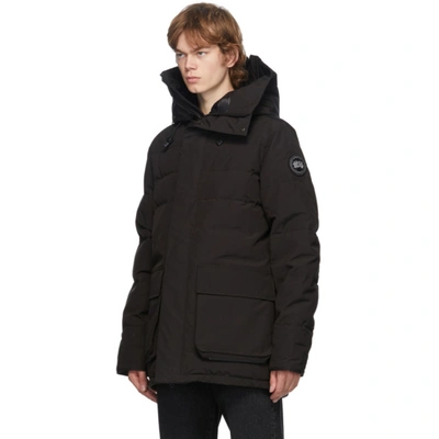 Shop Canada Goose Black Down 'black Label' Wedgemount Parka