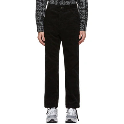 Shop Engineered Garments Black Corduroy Painter Trousers In Wp011 Black