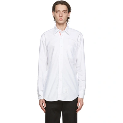 Shop Thom Browne White Oxford Shirt In 100 White