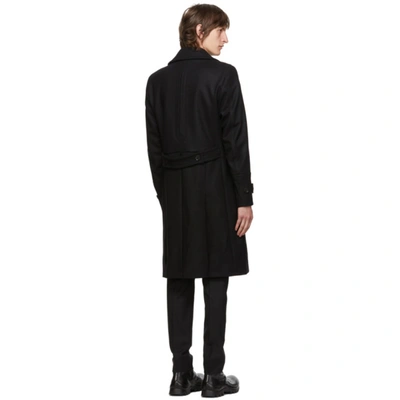 Shop Belstaff Black Wool Milford Coat In 90000 Black