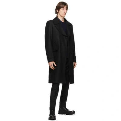 Shop Belstaff Black Wool Milford Coat In 90000 Black